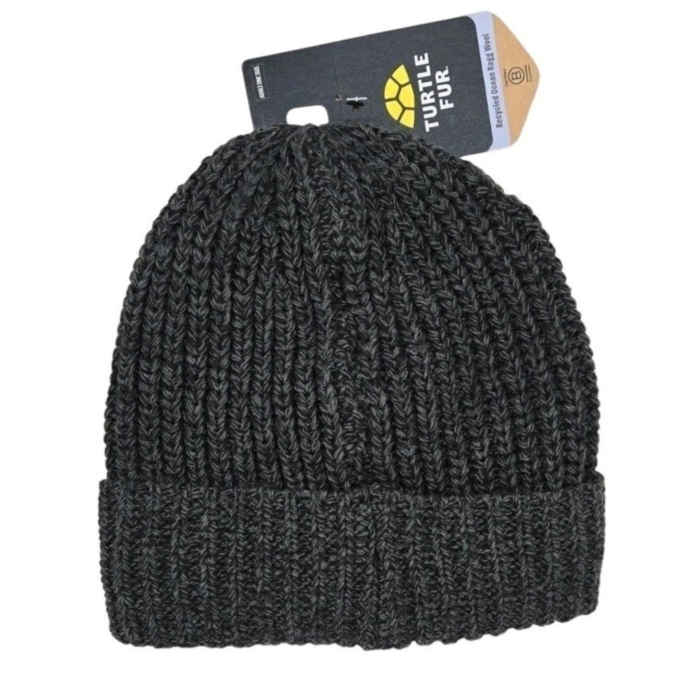 Turtle Fur Wool Knit Beanie Hat Winter Snow Black OS